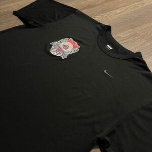 Vintage Ohio State Embroidered Swoosh Black Tee